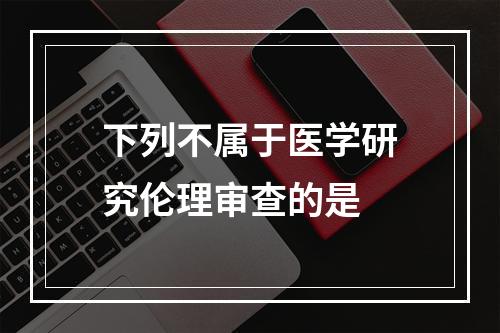 下列不属于医学研究伦理审查的是