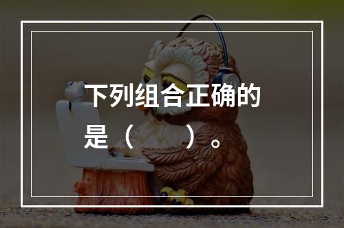 下列组合正确的是（　　）。