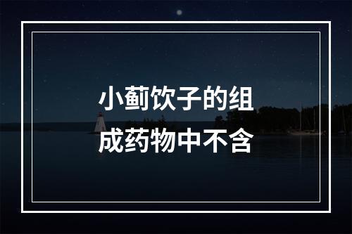 小蓟饮子的组成药物中不含