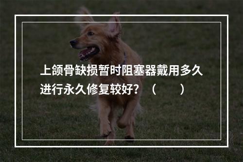 上颌骨缺损暂时阻塞器戴用多久进行永久修复较好？（　　）