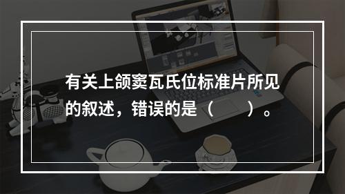 有关上颌窦瓦氏位标准片所见的叙述，错误的是（　　）。