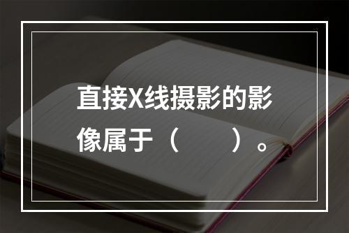 直接X线摄影的影像属于（　　）。