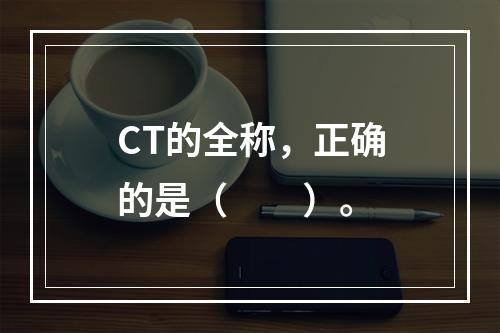 CT的全称，正确的是（　　）。