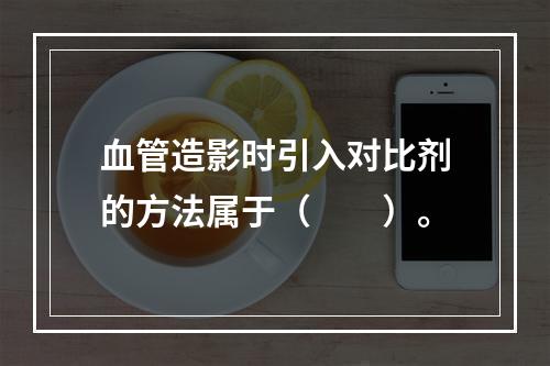 血管造影时引入对比剂的方法属于（　　）。