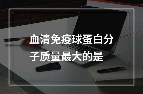 血清免疫球蛋白分子质量最大的是