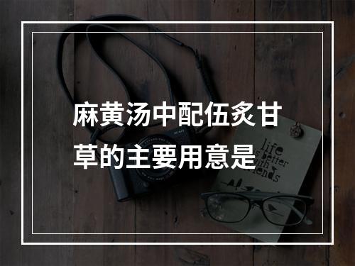 麻黄汤中配伍炙甘草的主要用意是