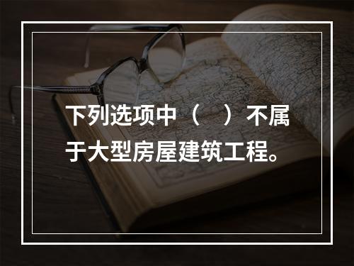 下列选项中（　）不属于大型房屋建筑工程。