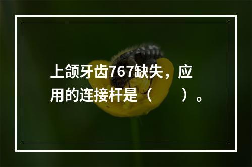 上颌牙齿767缺失，应用的连接杆是（　　）。