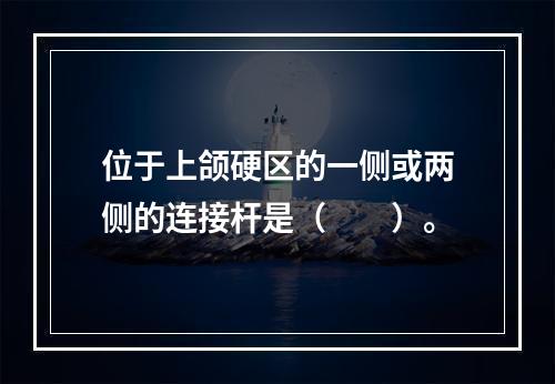 位于上颌硬区的一侧或两侧的连接杆是（　　）。