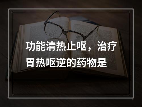 功能清热止呕，治疗胃热呕逆的药物是