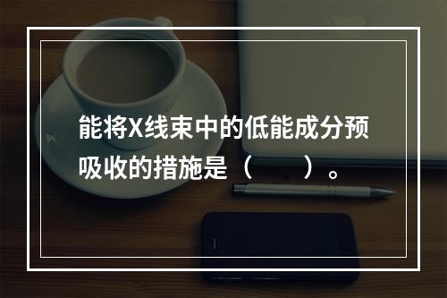 能将X线束中的低能成分预吸收的措施是（　　）。