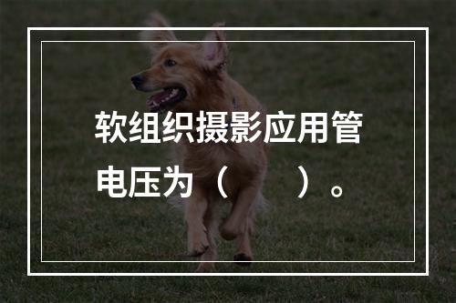 软组织摄影应用管电压为（　　）。