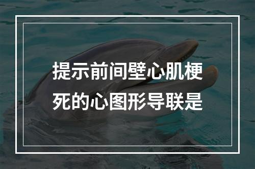 提示前间壁心肌梗死的心图形导联是