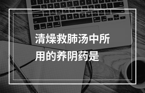 清燥救肺汤中所用的养阴药是