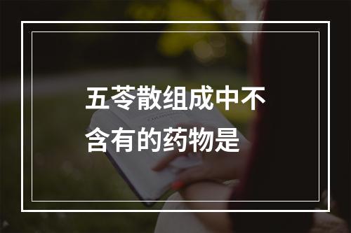 五苓散组成中不含有的药物是