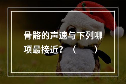 骨骼的声速与下列哪项最接近？（　　）