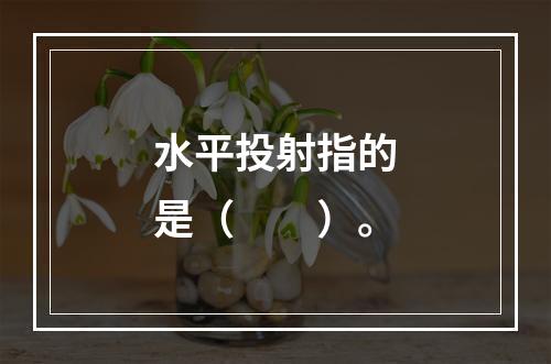 水平投射指的是（　　）。