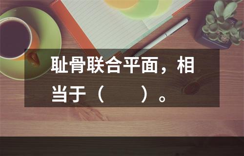 耻骨联合平面，相当于（　　）。