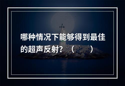 哪种情况下能够得到最佳的超声反射？（　　）