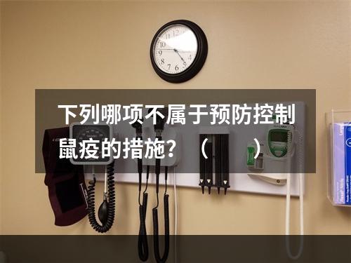 下列哪项不属于预防控制鼠疫的措施？（　　）