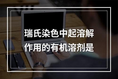 瑞氏染色中起溶解作用的有机溶剂是