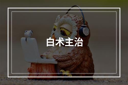 白术主治