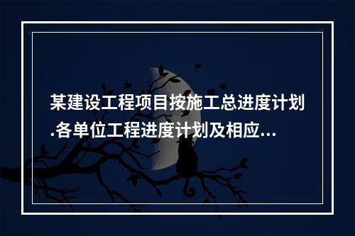 某建设工程项目按施工总进度计划.各单位工程进度计划及相应分部