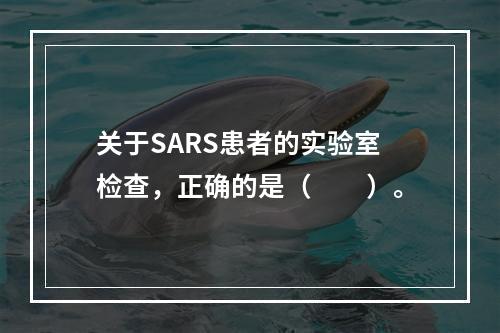 关于SARS患者的实验室检查，正确的是（　　）。