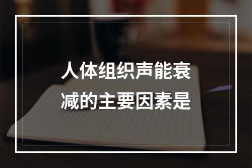 人体组织声能衰减的主要因素是