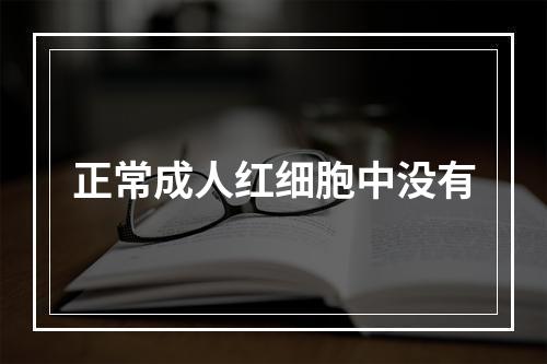 正常成人红细胞中没有