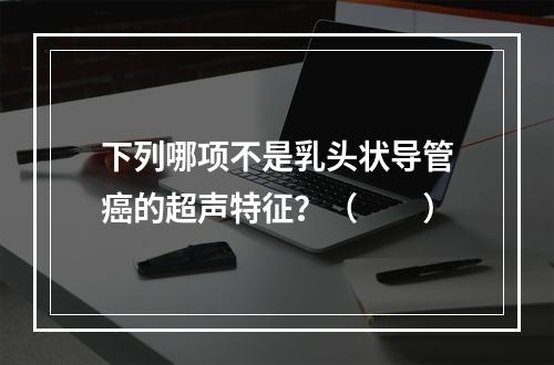 下列哪项不是乳头状导管癌的超声特征？（　　）