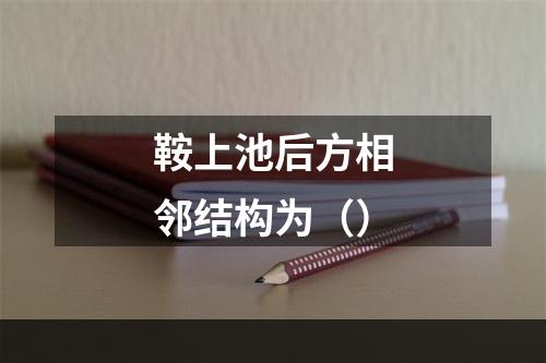 鞍上池后方相邻结构为（）