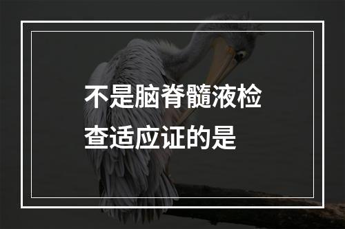 不是脑脊髓液检查适应证的是