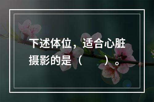 下述体位，适合心脏摄影的是（　　）。