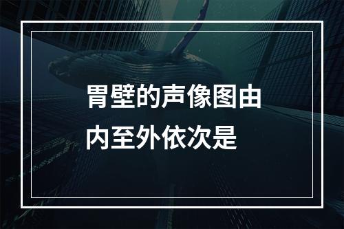 胃壁的声像图由内至外依次是