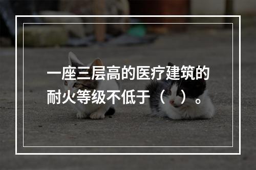 一座三层高的医疗建筑的耐火等级不低于（　）。