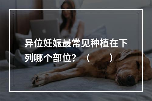 异位妊娠最常见种植在下列哪个部位？（　　）