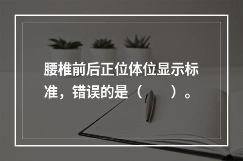 腰椎前后正位体位显示标准，错误的是（　　）。