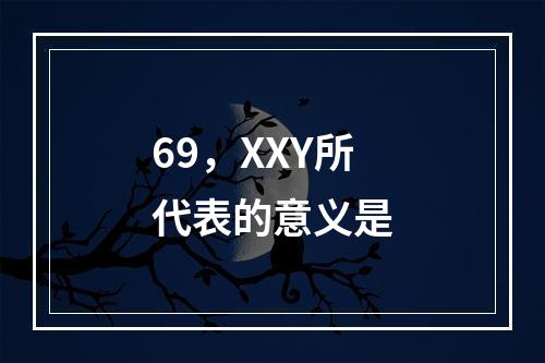 69，XXY所代表的意义是