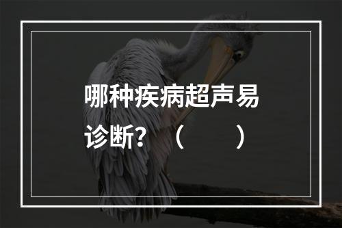 哪种疾病超声易诊断？（　　）