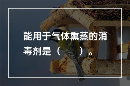 能用于气体熏蒸的消毒剂是（　　）。