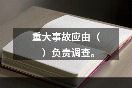 重大事故应由（　）负责调查。