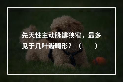 先天性主动脉瓣狭窄，最多见于几叶瓣畸形？（　　）