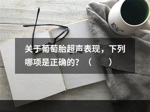 关于葡萄胎超声表现，下列哪项是正确的？（　　）