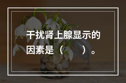 干扰肾上腺显示的因素是（　　）。