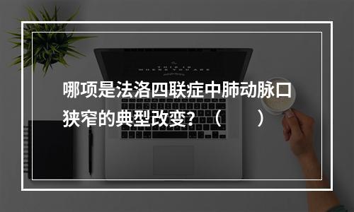 哪项是法洛四联症中肺动脉口狭窄的典型改变？（　　）