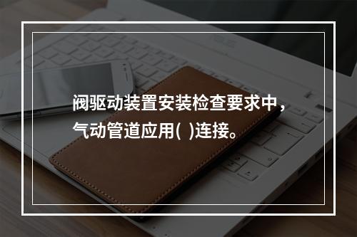 阀驱动装置安装检查要求中，气动管道应用(  )连接。