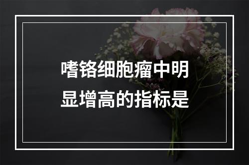 嗜铬细胞瘤中明显增高的指标是