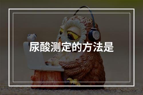 尿酸测定的方法是