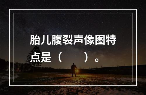 胎儿腹裂声像图特点是（　　）。